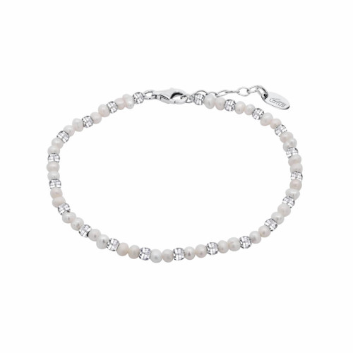 Pulsera perlas LOTUS SILVER