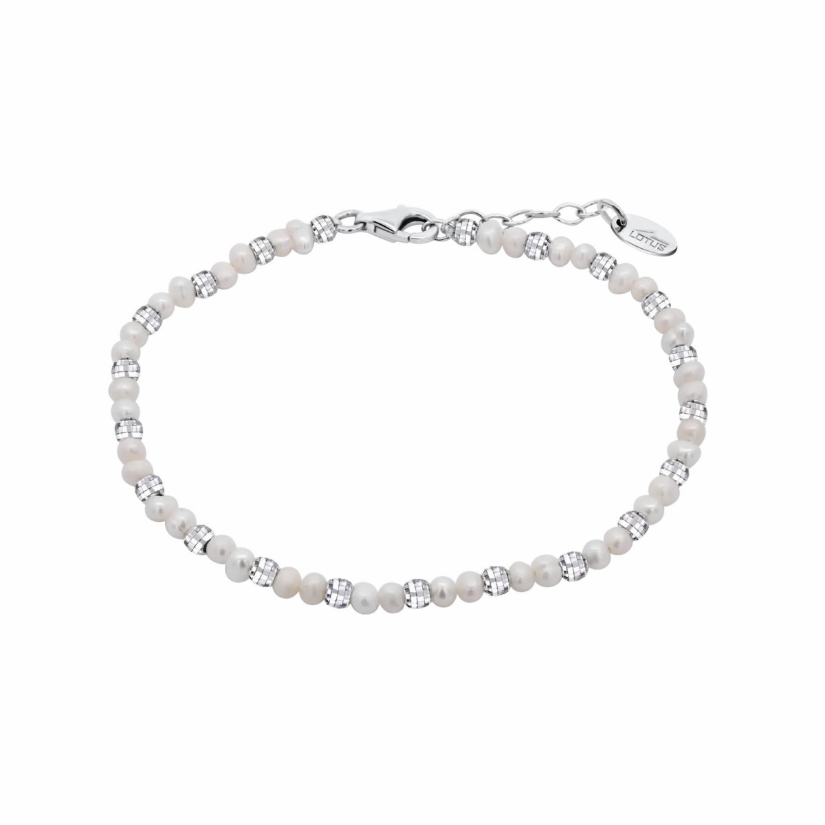 Pulsera perlas LOTUS SILVER