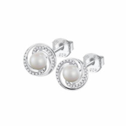 Pendiente plata perla LOTUS SILVER