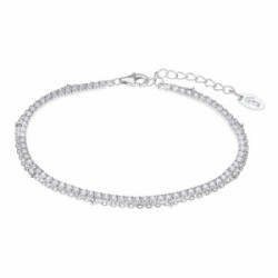 Pulsera doble circonitas LOTUS SILVER