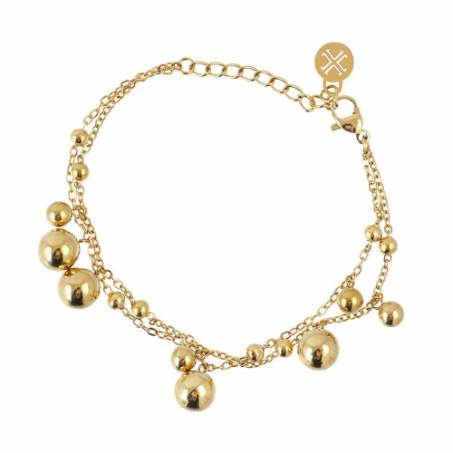 Pulsera Orbit Loom dorado ANARTXY