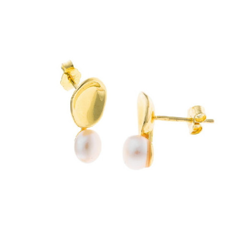 Pendiente plata Oval SALVATORE PLATA