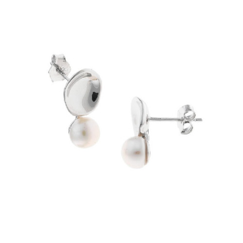 Pendiente oval perla SALVATORE