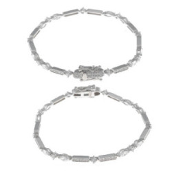 Pulsera plata y rodio SALVATORE