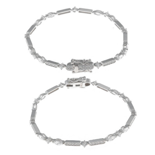 Pulsera plata y rodio SALVATORE