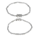 Pulsera plata y rodio SALVATORE