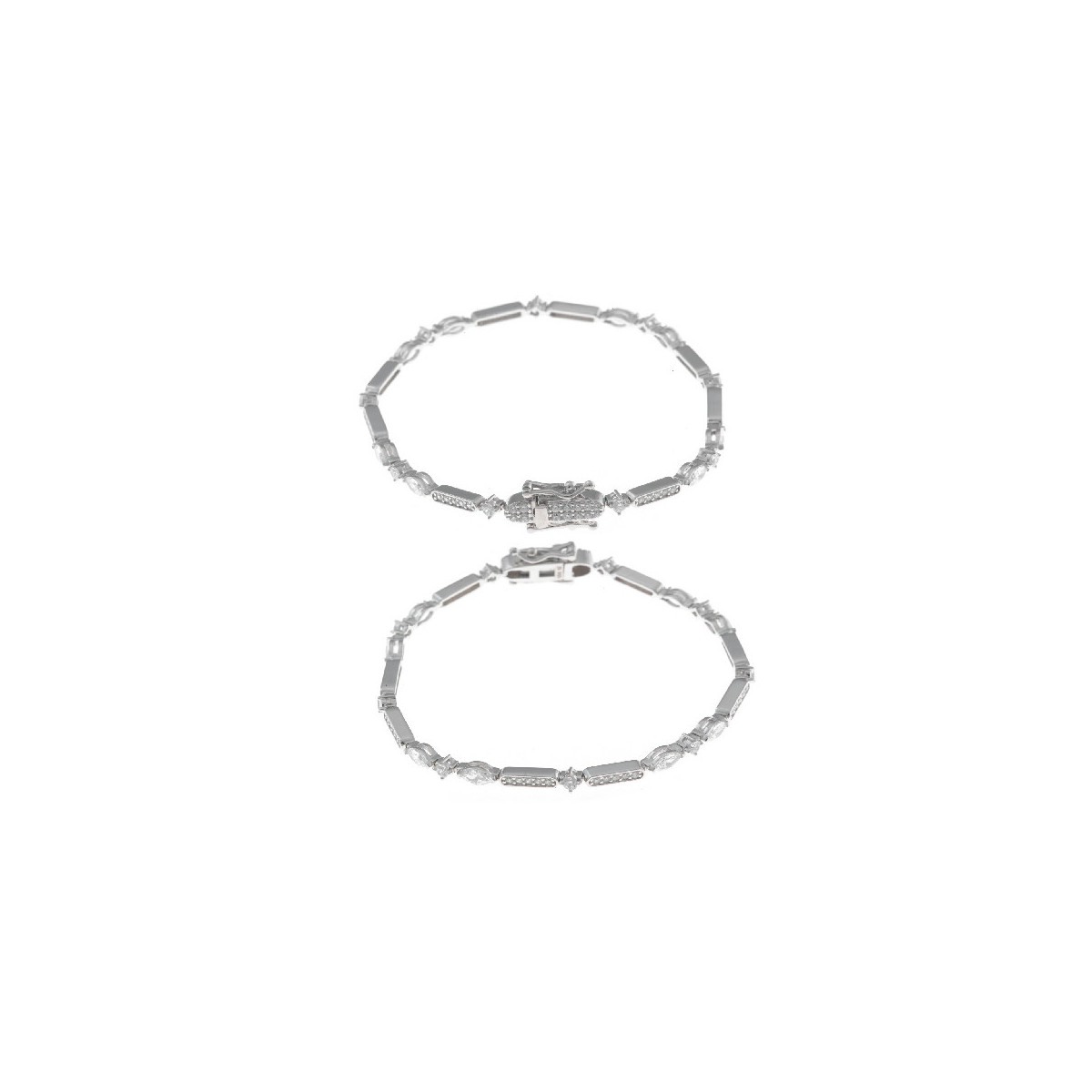 Pulsera plata y rodio SALVATORE