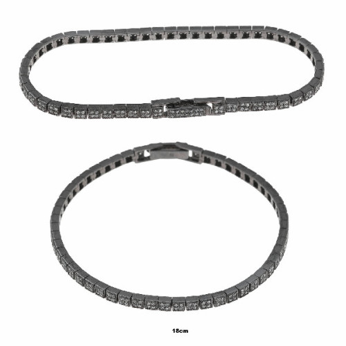 Pulsera plata rutenio SALVATORE