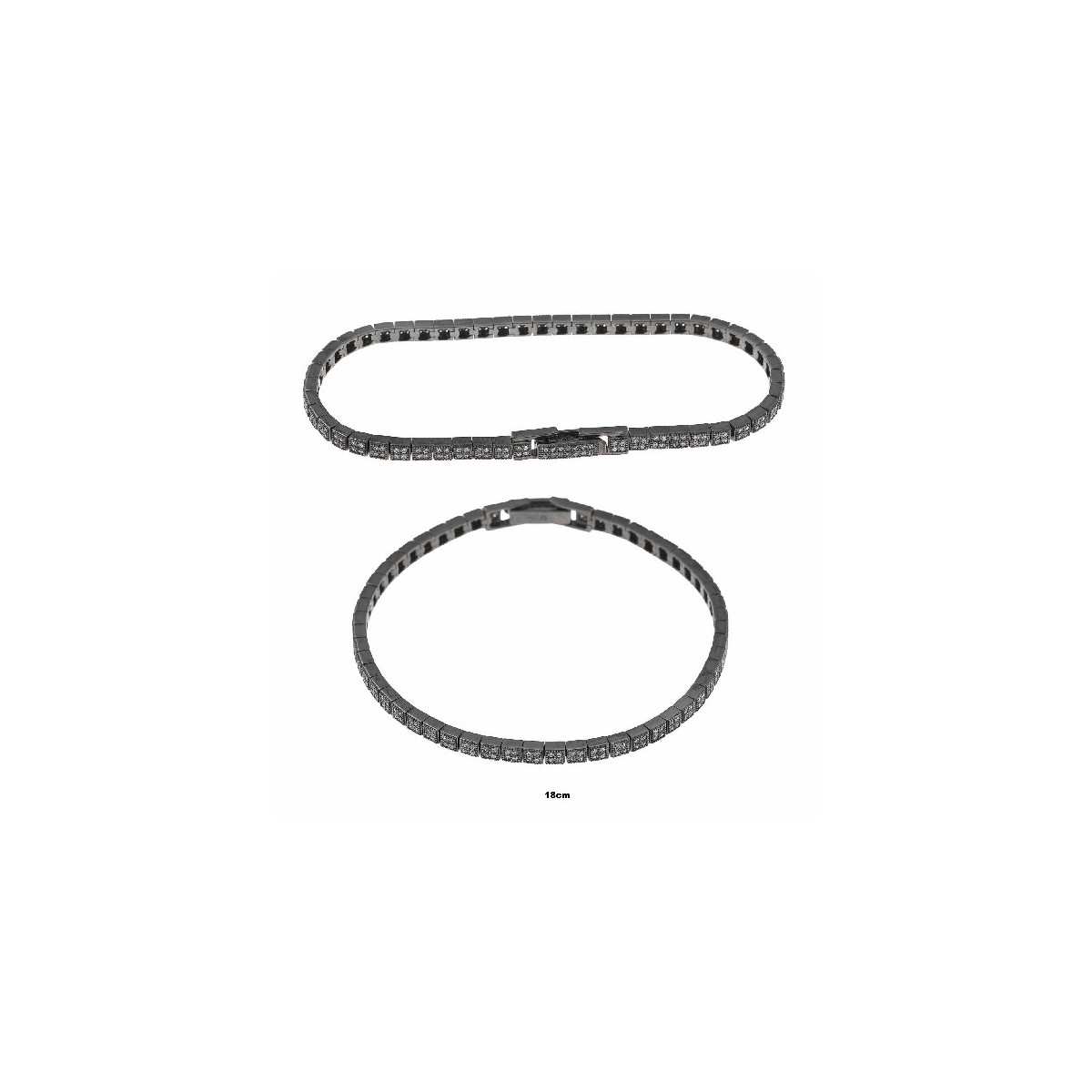 Pulsera plata rutenio SALVATORE