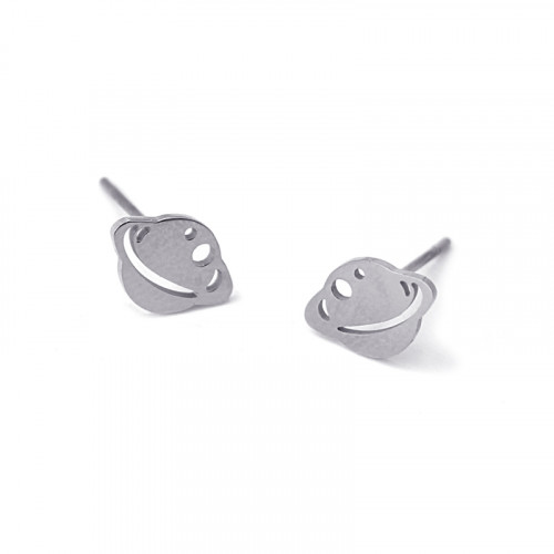 Anartxy Pendientes Planeta Acero