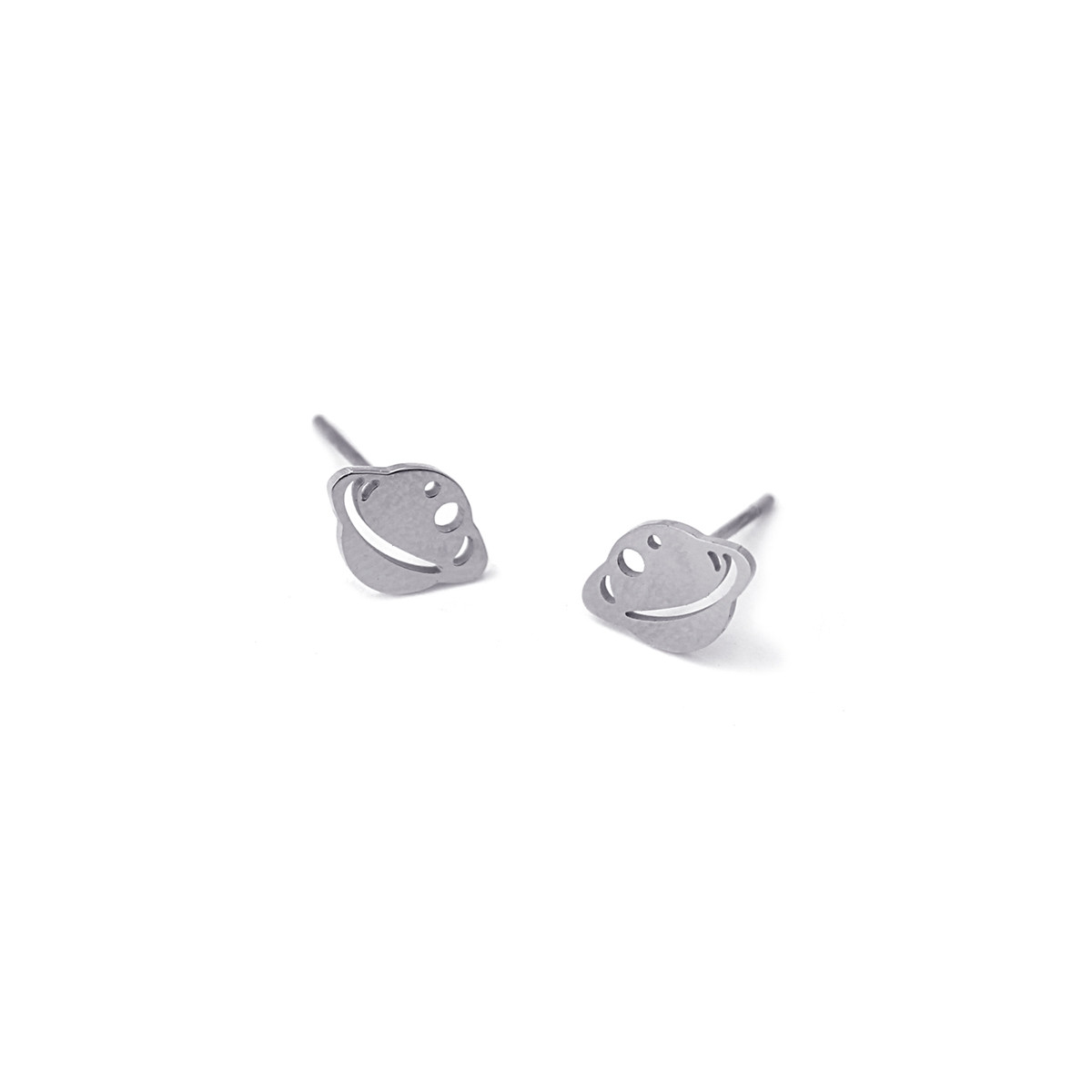 Anartxy Pendientes Planeta Acero