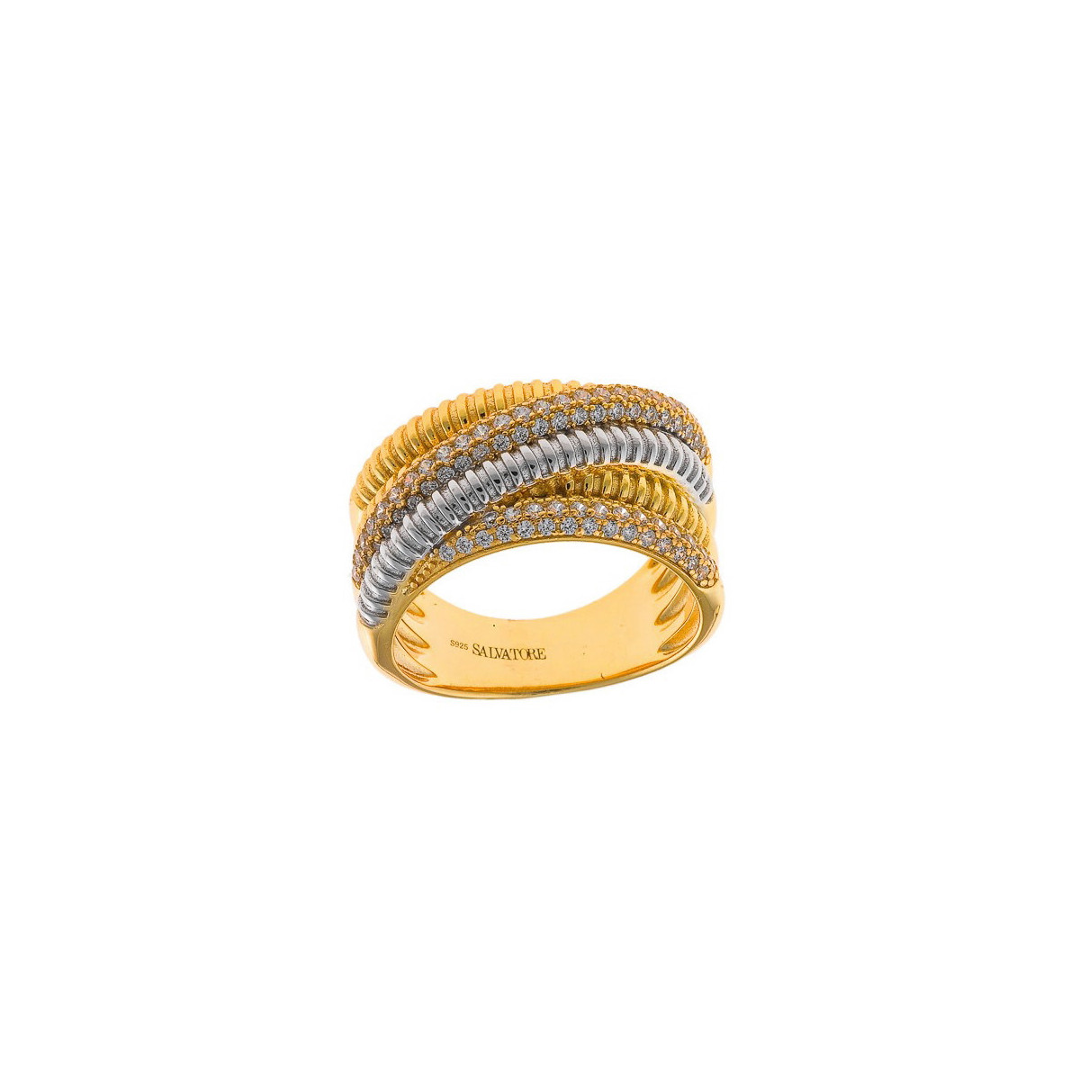Sortija plata bicolor SALVATORE - 268S0029/16