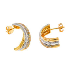 Pendientes plata cruzados SALVATORE