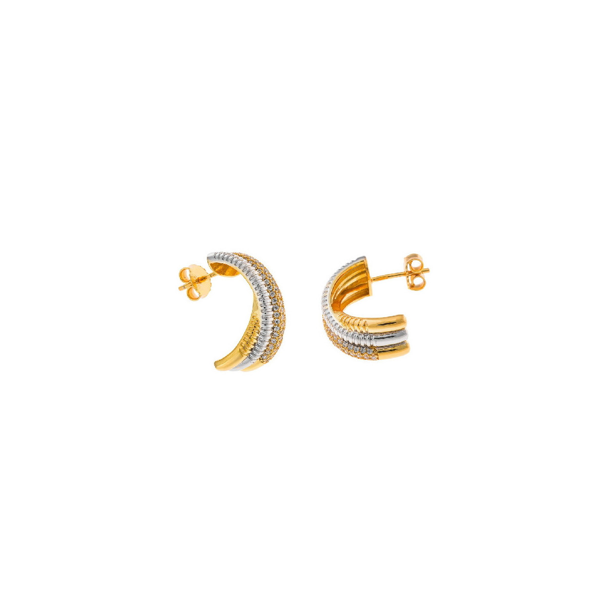 Pendientes plata cruzados SALVATORE