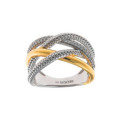 Sortija plata bicolor SALVATORE - 268S0028