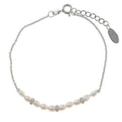 Pulsera perla y circonita SALVATORE