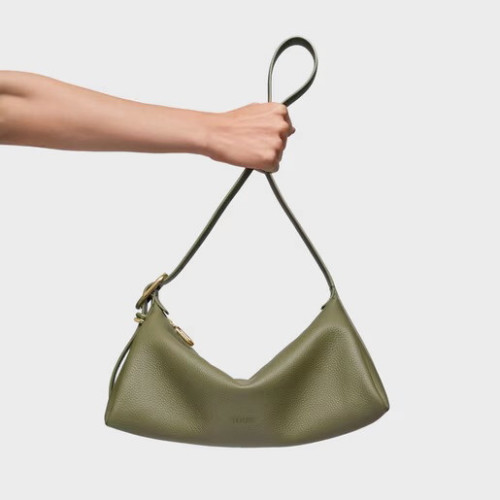 Bandolera de piel verde oliva TOUS Fold TOUS