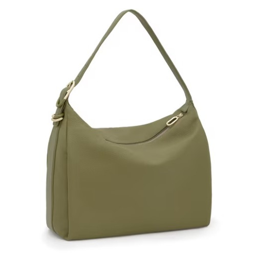 Saca de piel verde oliva TOUS Fold TOUS
