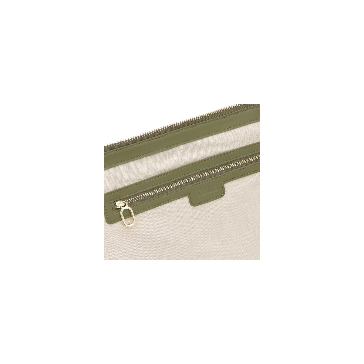 Saca de piel verde oliva TOUS Fold TOUS