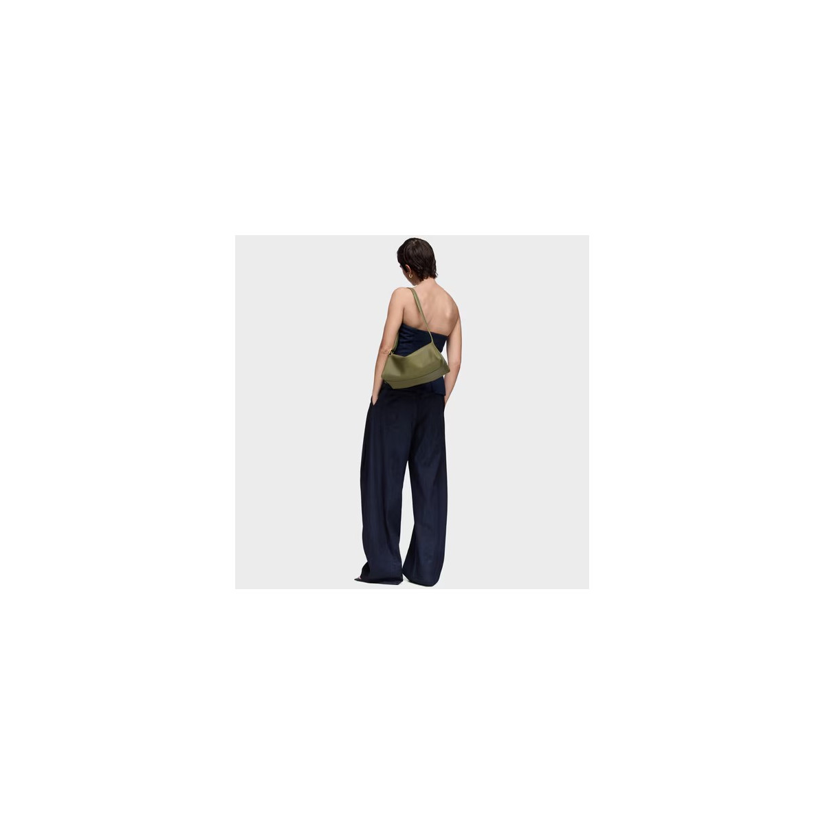 Bandolera de piel verde oliva TOUS Fold TOUS