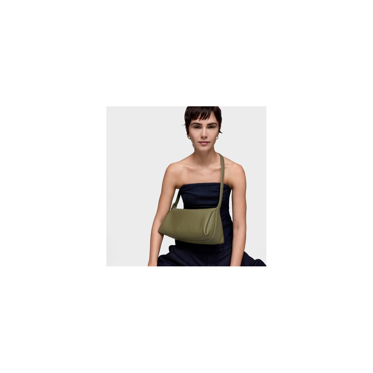 Bandolera de piel verde oliva TOUS Fold TOUS