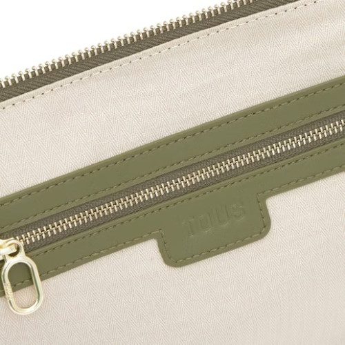 Bandolera de piel verde oliva TOUS Fold TOUS
