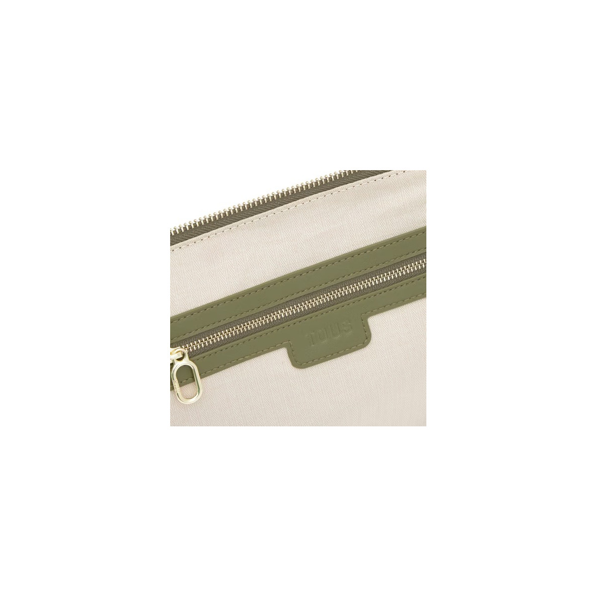 Bandolera de piel verde oliva TOUS Fold TOUS