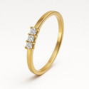 Anillo de Oro 18K con 3 Diamantes