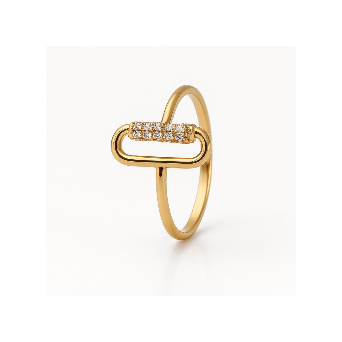 Anillo eslabón oro 18k con diamantes