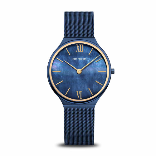 Reloj azul nacarado ultra slim BERING