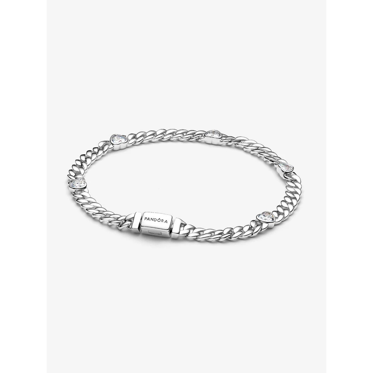 Pulsera de Cadena Cubana CorazónPANDORA - 594226C01