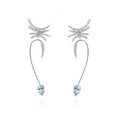 Pendientes DREAM azul en plata MARINA GARCIA