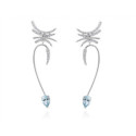 Pendientes DREAM azul en plata MARINA GARCIA