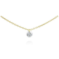 Gargantilla de Oro 18Kt un diamante ballerina MARINA GARCIA - A6141A