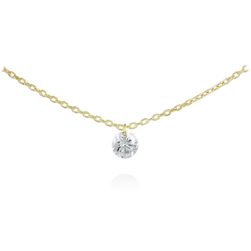 Gargantilla de Oro 18Kt un diamante ballerina MARINA GARCIA - A6141A