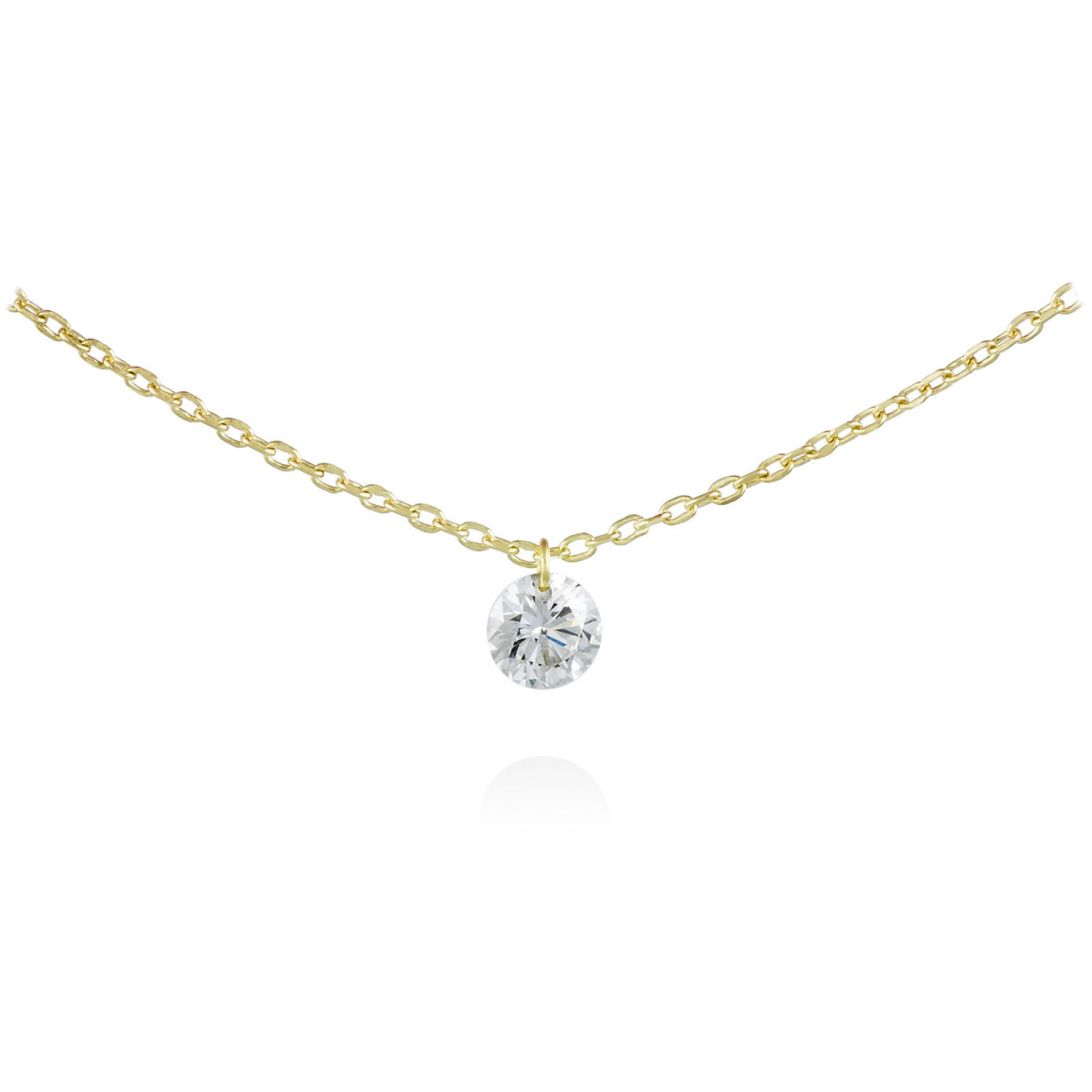 Gargantilla de Oro 18Kt un diamante ballerina MARINA GARCIA - A6141A Gargantilla de Oro 18Kt un diamante ballerina MARINA GARCIA - A6141A