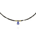 Gargantilla de oro con hematites y tanzanita MARINA GARCIA Gargantilla de oro con hematites y tanzanita MARINA GARCIA