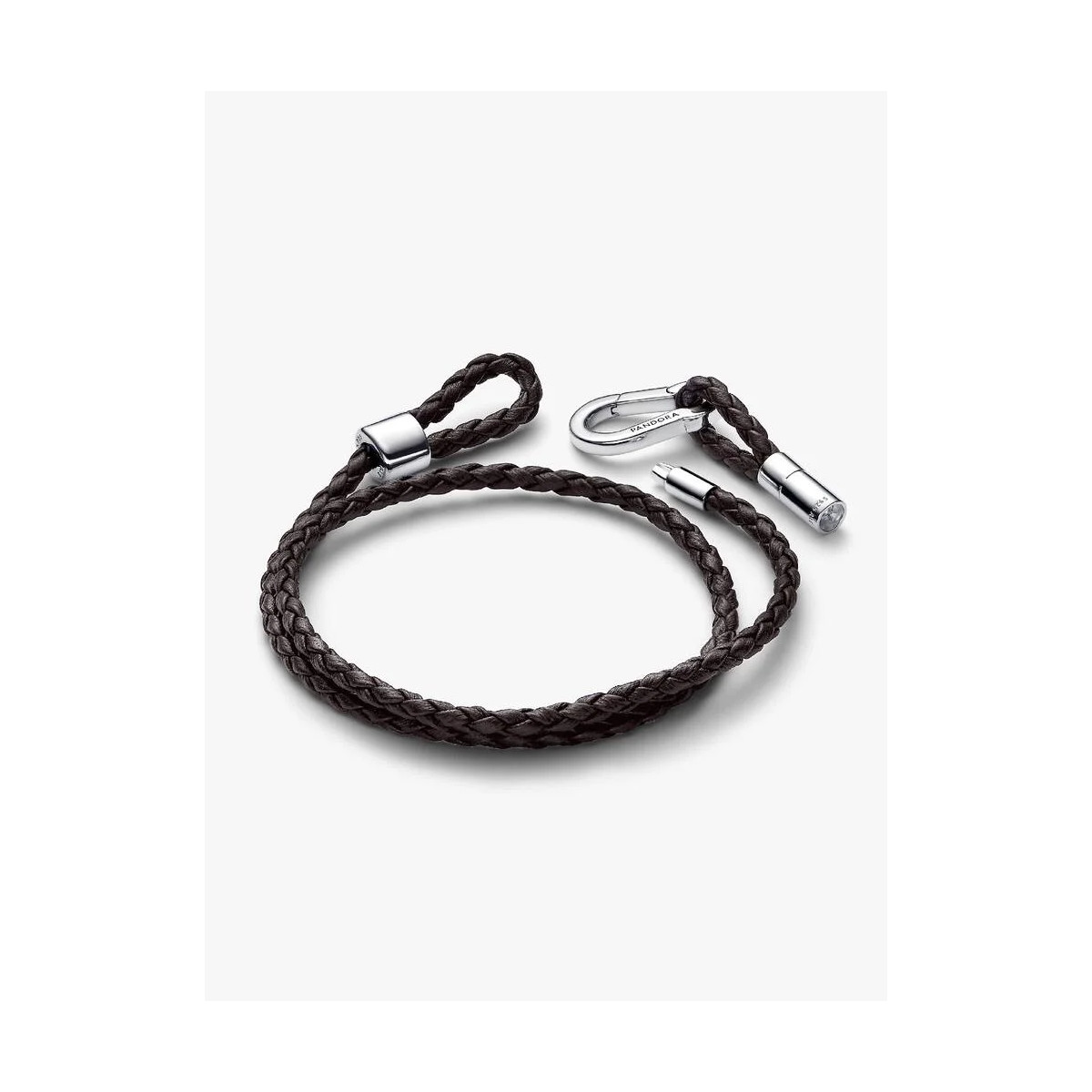 Pulsera Pandora Moments en Cuero Trenzado Doble Marrón - 593338C01