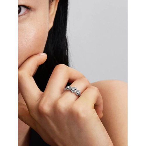 PANDORA ANILLO TRES CORAZONES PLATA - 194413C01