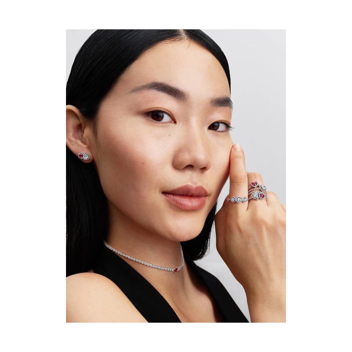 PANDORA ANILLO TRES CORAZONES PLATA - 194413C01