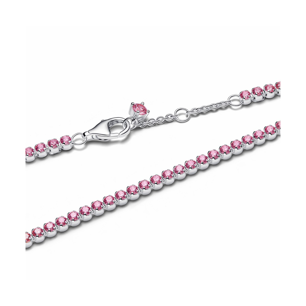 Pulsera de Tenis Fina RosaPANDORA - 593927C02