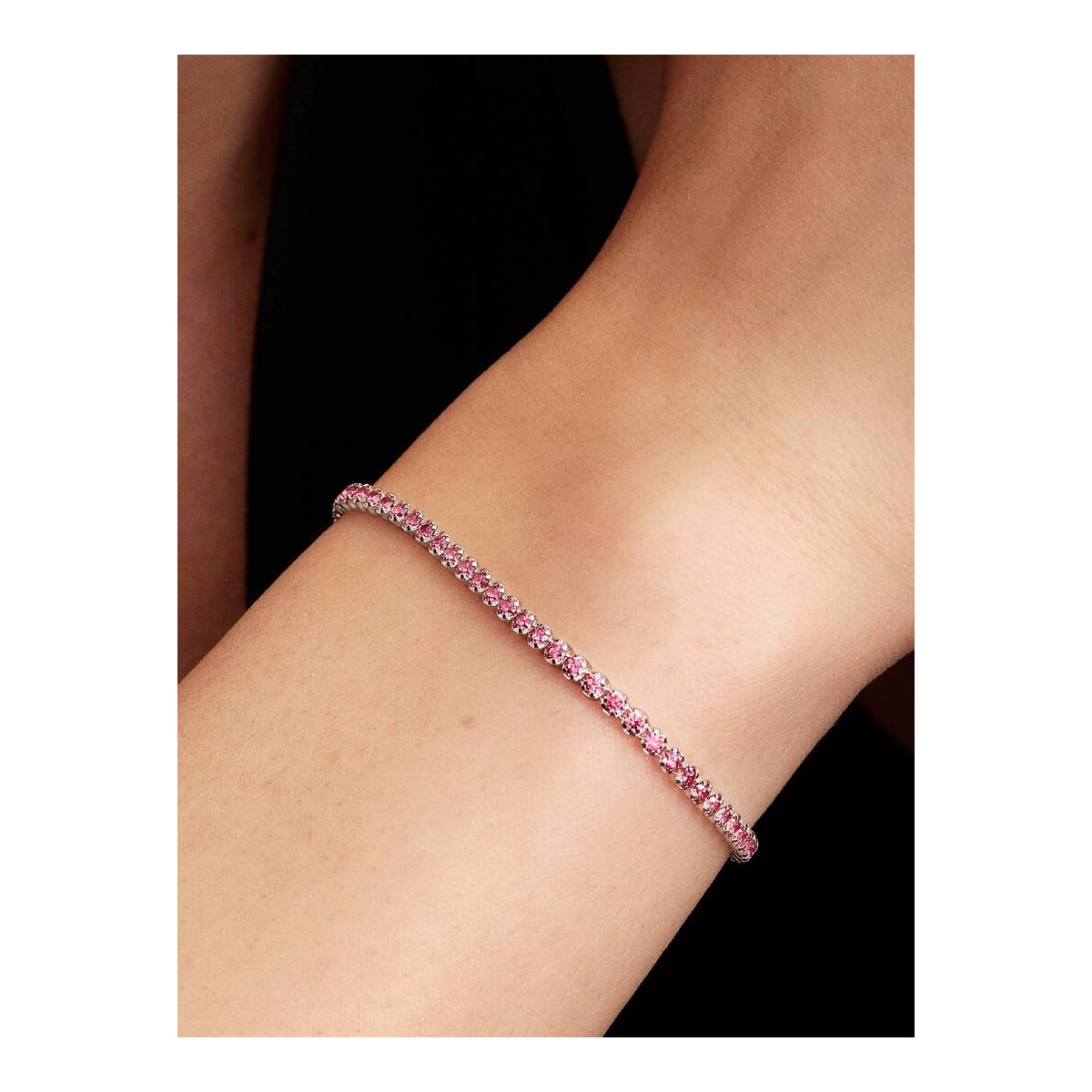Pulsera de Tenis Fina RosaPANDORA - 593927C02