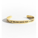 Brazalete Personalizable Acero Dorado