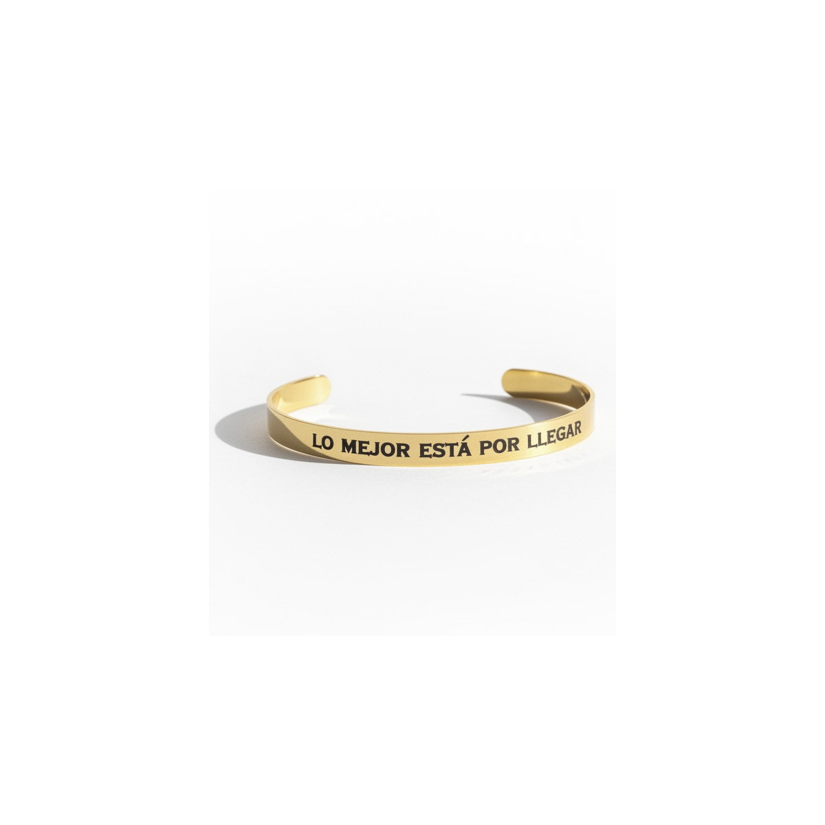 Brazalete Personalizable Acero Dorado