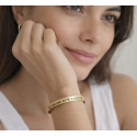 Brazalete Personalizable Acero Dorado