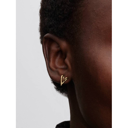 Pendientes de Botón Corazón Pequeño Forma OrgánicaPANDORA