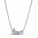 Collar Love Escrito a Mano Brillante - 393076C01
