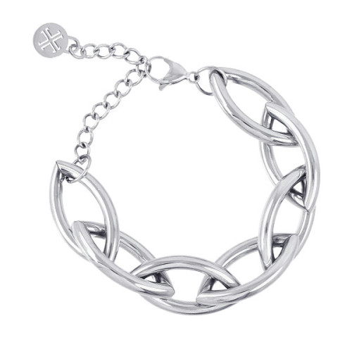 Pulsera maximalista de acero con eslabones voluminosos ANARTXY