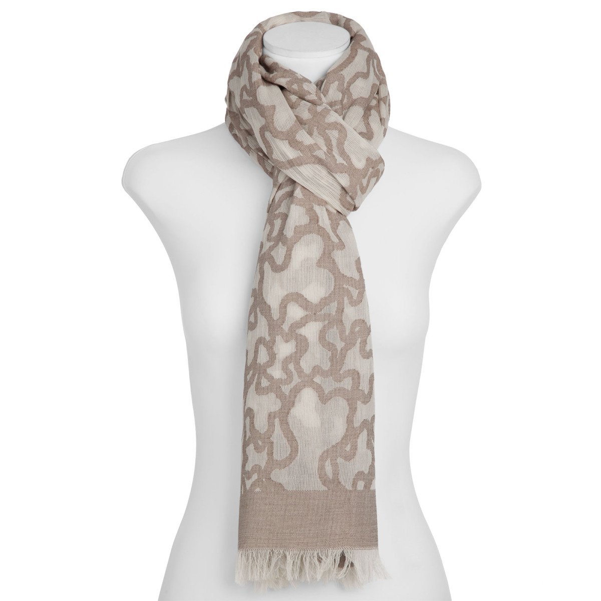 Foulard Kaos en color piedra TOUS