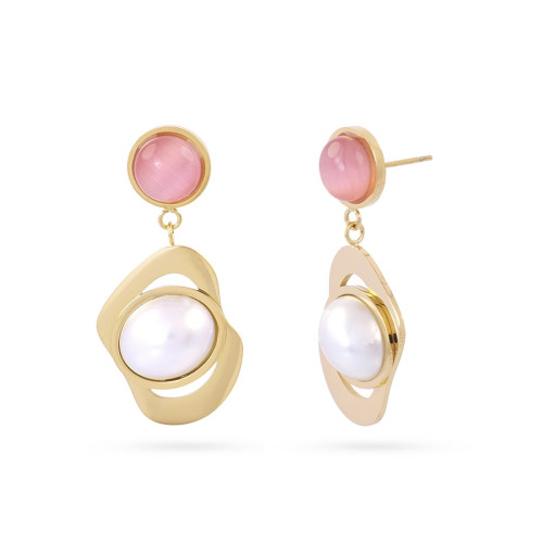 Pendientes cristal rosa ANARTXY